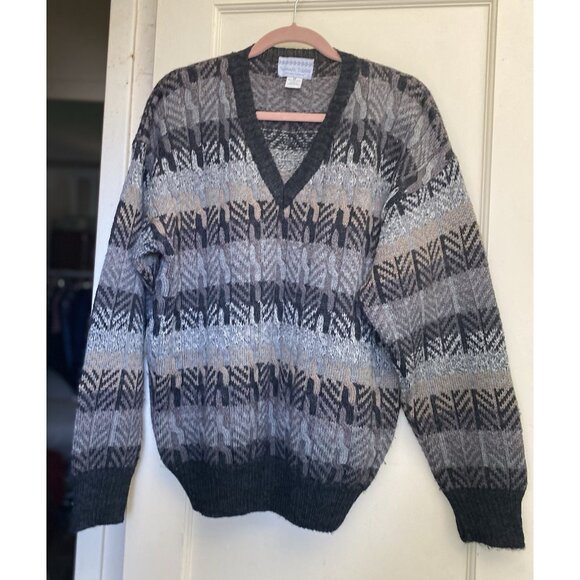 Vtg Nomadic Traders Unisex Size M 100% Wool Nordic Sweater Arctic Pullover - Picture 9 of 9
